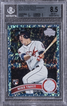 2011 Topps Update "Hope Diamond Anniversary" #US175 Mike Trout Rookie Card (#31/60) – BGS NM-MT+ 8.5